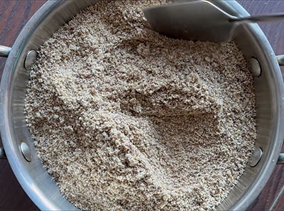 powdered badam for healthy laddu or energy balls