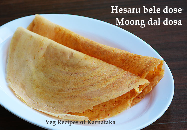 Mung dal dosa, hesaru bele dose