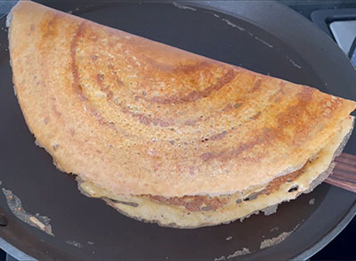 mung dal dosa or hesaru bele dose on pan