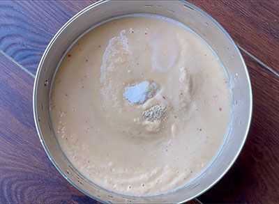 salt and asafoetida for mung dal dosa or hesaru bele dose