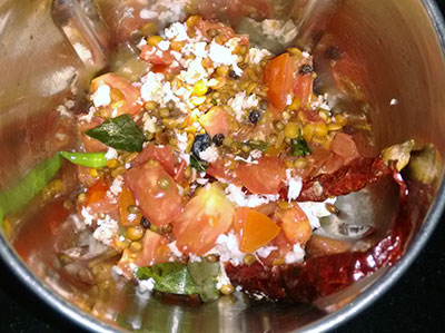 fried masala for bangalore style idli sambar