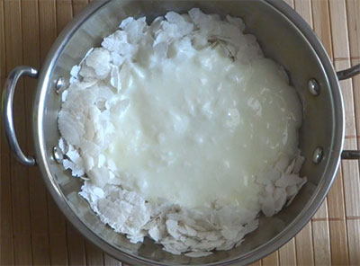 curd for instant poha idli or avalakki idli