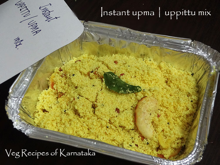 Instant upma or uppittu mix recipe