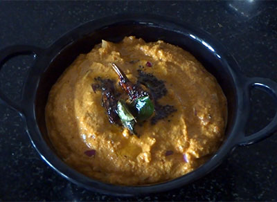 tempering kadlebele chutney or chanadal chutney