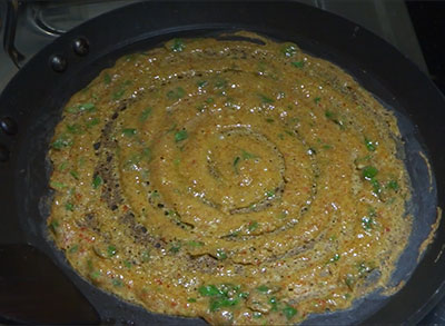 cooked kadalekalu dose or kala chana dosaa