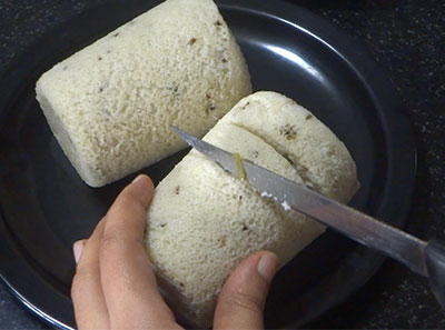 cooked kanchipuram idli or masala kadubu