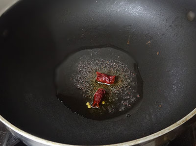 tempering kesuvina ele chutney or taro leaves chutney