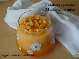 kharbuja hannina panaka, muskmelon juice