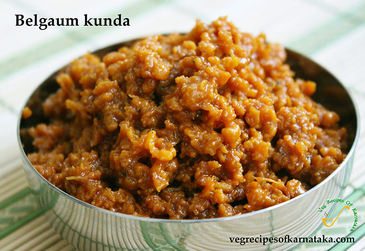 belgaum kunda recipe