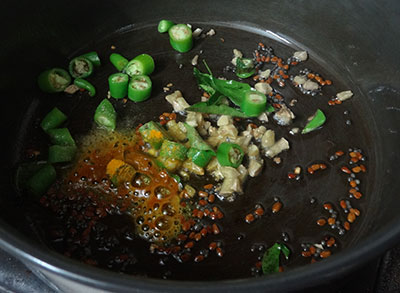 asafoetida and turmeric powder for lemon pickle or nimbe hannu uppinakayi