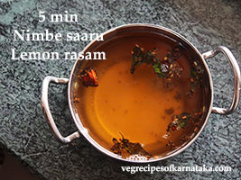 nimbe hannu saaru or simple lemon rasam