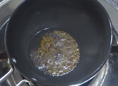 tempering for nimbe hannu saaru or simple lemon rasam