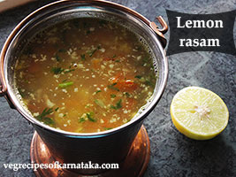 nimbe hannu saaru or lemon rasam