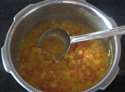 mashed dal for nimbe hannu saaru or lemon rasam