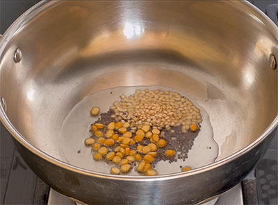 tempering for majjige kadubu or idli