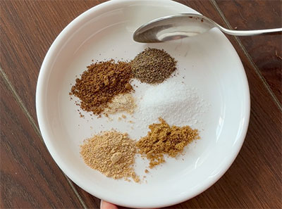 spices for masala cashew or roasted kaju recipe