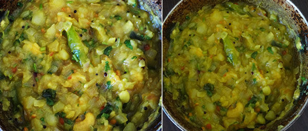 Aloo or potato bhaji for poori or chapathi