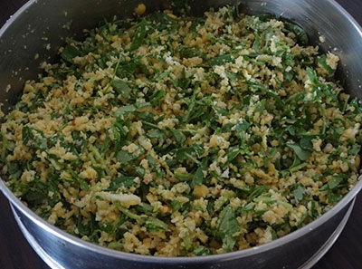 preparing dumplings for matvadi palya or matawadi or matodi