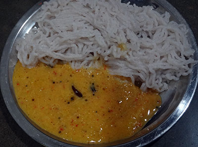 mavina hannina sasive or mango gravy with shavige