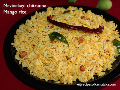 mavinakayi chitranna or mango rice