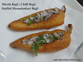 davangere stuffed mirchi bajji recipe