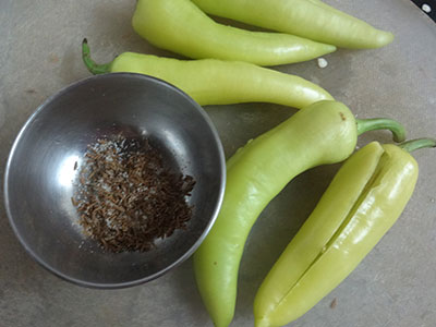 salt and cumin for stuffing menasinakayi bajji