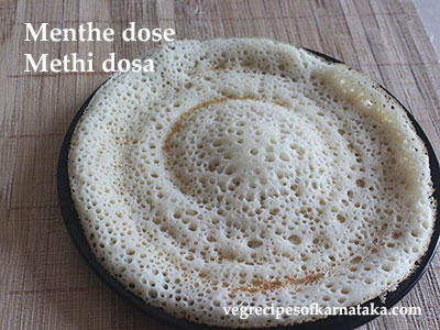 menthe dose or methi dosa recipe