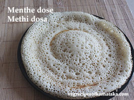 menthe dose or methi dosa recipe