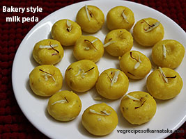 bakery style kesar milk peda recipe