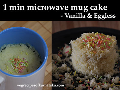 vanilla mug cake microwave eggless recipe