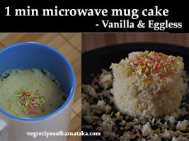 vanilla mug cake microwave eggless recipe