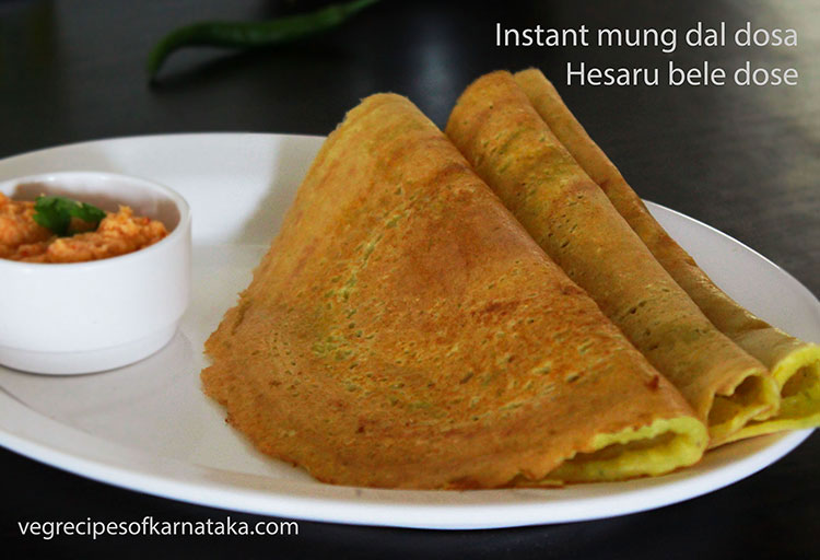 Mung dal dosa, hesaru bele dose