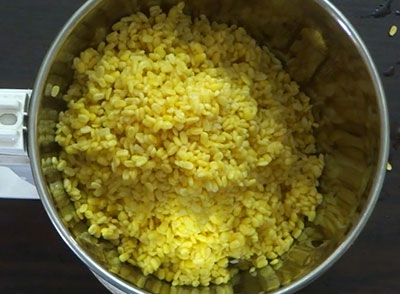 soaked dal in mixer grinder for mung dal dosa or hesaru bele dose