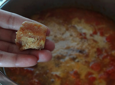 jaggery for mysuru tomato saaru or mysore rasam