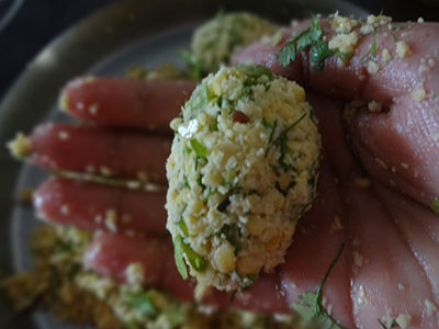 preparing dumplings for nuchinunde or nucchinunde