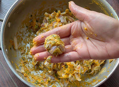 dough for onion bonda or eerulli unde pakoda