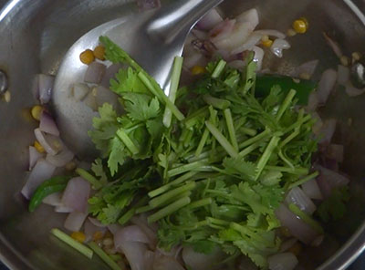 chopped tomato for onion coriander leaves chutney