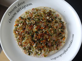 Onion dosa or uthappam recipe