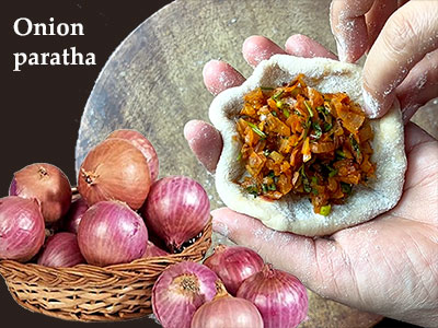 onion paratha recipe