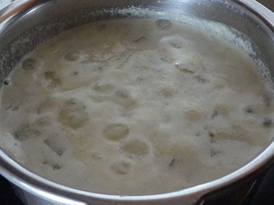 water for padavalakai jeerige kootu or snake gourd gravy