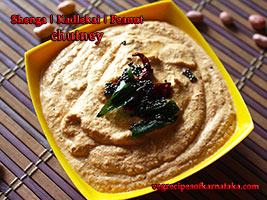 peanut chutney or shenga chutney or kadlekai chutney