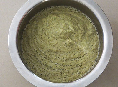 ground batter for hesaru kalu dose or pesarattu dosa