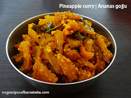 pineapple curry or ananas gojju recipe