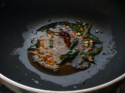 tempering for pineapple curry or ananas gojju