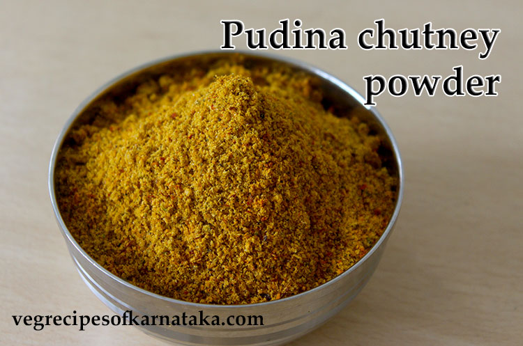 pudina chutney pudi or pudina chutney powder