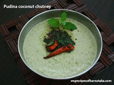 pudina coconut chutney recipe