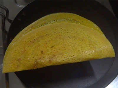 cooked cheenikai dose or pumpkin dosa