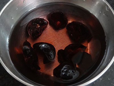 soaking kokum for punarpuli saaru or kokum rasam recipe