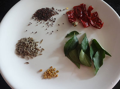 tempering ingredients for punarpuli saaru or kokum rasam recipe