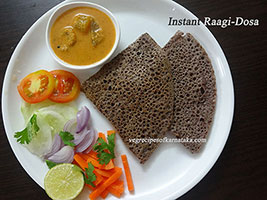 Instant raagi dosa recipe